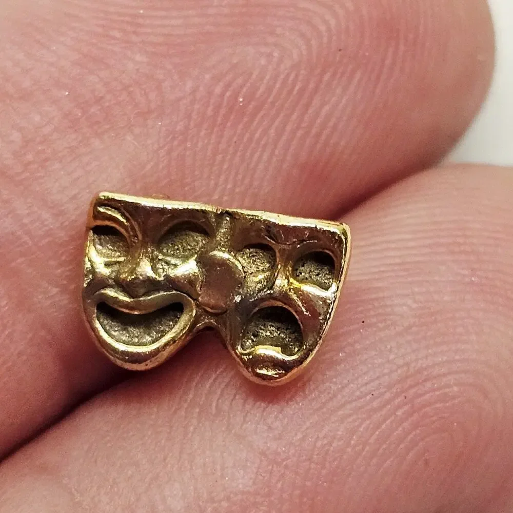 Vintage Clown Windsor Gold-Toned Cufflinks Men’s Formalwear Theater Lapel Pin